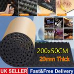 20mm Thick Soundproofing Insulation Acoustic Foam Tiles Wall Panels Studio Home