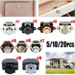 5-20x Push Button Catch Locks Latch Knobs Drawer Cupboard Cabinet Door Campervan