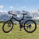 26 inch Full Suspension Mountain Bike 21 Speed Folding Bicycle Adult Bicycle UK