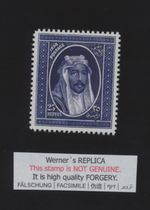 FORGERY - Werner's REPLICA of Iraq 1931 King Faisal 25r