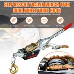 UK Power Puller Come Along Winch 4 Ton 8818lb Heavy Duty Pull Hoist 3 Hooks