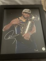 Steph Curry Golden State Warriors NBA framed autograph with COA