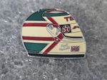 NIGEL MANSELL MARLBORO FORMULA 1 MOTOR RACING, GRAND PRIX HELMET LAPEL PIN BADGE