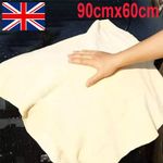 Large Natural Chamois Leather for Car Drying Car Wash Shammy Cleaning Cloth UK