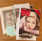 Lauren Bacall Jerry Hall Sussanah York Signed Photos Newspaper Actresses 