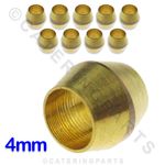 PACK OF 10 x 4mm BRASS OLIVES FOR COPPER TUBING PIPEWORK PILOT TUBING