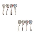 2 Pack Soup Serving Spoon Ice Cream Spoons Deep for Ceramic Asian