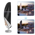 205cm Cantilever Parasol Banana Umbrella Cover Waterproof Outdoor Heavy Duty UK