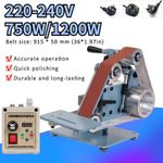 750/1200W Industrial Belt Machine DIY Polishing Sander Grinding Machine Full Set