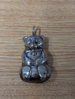 Child's Silver Plate Bear Rattle Teether Antique