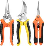 3PCS Garden Pruning Shears, Stainless Steel Blades, Gardening Scissors Clipper