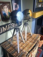 Strand Electric 2x Grey Continuous Lighting Units Tripod Studio Lights