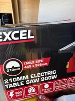 Excel 210mm Table Saw 900W Corded, 51mm Depth, 45° Angle, 445x525mm