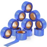 12 Pack Flagging Tape - Blue - Total 1800 ft Non-Adhesive Plastic Ribbon