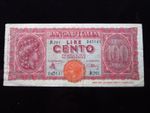 Italy 100 Lire 1944 P75 5141a8h Banca d'Italia Italia Banknote Money