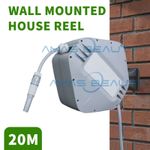 20m Garden Patio Hose Reel Wall Mounted Retractable Auto Rewind Pipe 180°
