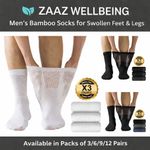 6 or 12 Pairs Men’s Extra Wide Diabetic Socks Loose Non‑Elastic Soft Top Crew