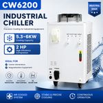 CW-6200 Industrial Water Chiller Cooler for Co2 Glass Laser Engraving Machine UK