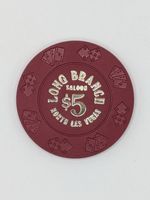 Long Branch Saloon (North LV), $5 Casino Chip, used, near mint