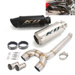 For Yamaha FZ6 FZ6N FZ6S 2004-11 Exhaust Muffler Tail Tips Slip On Mid Link Pipe