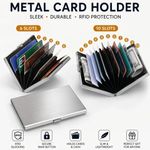 RFID Blocking Metal Credit Card Holder Wallet Stainless Steel Slim Men Women