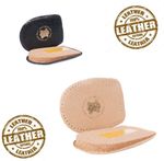 Genuine Leather Heel Support Orthotic Lift Pad Cork Cushion Genuine Shoe Insert