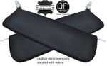 BLACK STITCHING 2X SUN VISORS LEATHER COVERS FITS BMW E9 1968-1975 COUPE