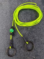 Paracord '12ft Distance Sticks Marker FLUORESCENT CORD with Gun Metal RINGS