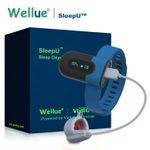 Wellue SleepU Continuous Wrist Pulse Oximeter w Ring Sensor Probe, PC Software
