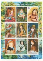 Pierre Auguste Renoir impressionist artist 1998 MNH stamp sheetlet