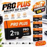 Micro SD TF memory card 128GB 256GB 1TB 2TB High Speed Class 10 Storage Card