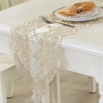 Elegant Lace Table Runner Embroidery Floral Rustic Wedding Table Decoration