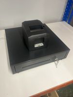 STAR MICRONICS TSP650II THERMAL RECEIPT PRINTER & CASH DRAWER SET  BLACK