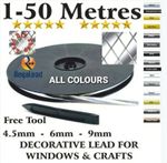 Self Adhesive Lead Strip for Windows & Crafts all colours Genuine RegaLead DIY