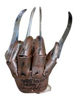 Freddy Krueger Plastic Glove Sweet Dreams Black Signed by Robert Englund COA
