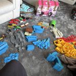 Large Mixed Thomas Tomy track trains, buildings and bridges  ￼