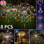 8X 150LED Solar Power Firework Stake Light Starburst Lamp Outdoor Garden Lights