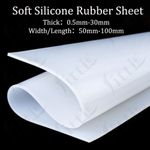 Solid Soft Silicone Rubber Sheet 0.5~30mm Thick Translucent High Temp Mat Plate