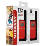 Motorola TALKABOUT T42 Twin Pack Two-Way Radios in Red 