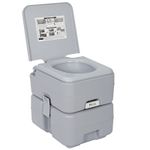20L Portable Travel Toilet with 2 Detachable Tanks for Outdoor Camping RV