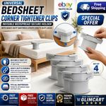 4PCS Bed Sheet Mattress Holder Fastener Grippers Firm Tight Easy Installation