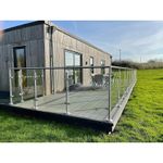 Glass Balustrade System with Handrail Posts 10mm Glass Panels 900mm 316 Clamps