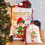 Christmas EVE Sack Santa Present Stocking Personalised Gift Bag Girl or Boy