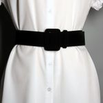 Ladies High Waist Velvet Wide Belt Cinch Corset Waistband Belts for Dress Coat
