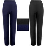 2 PACK WOMENS STRAIGHT LEG TROUSERS LADIES RIBBED STRETCH FINELY PANTS BOTTOMS