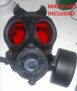 Gas mask lenses, S10, FM12, GP-5, MC-1, PMG, AIRSOFT SAFE, clear or DIY color 