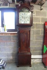 Antique mahogany George  III AUTOMATION LONGCASE CLOCK SCARNSE WIGAN ADAM & EVE