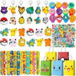 110Pcs Pokemon Party Favors Pokemon Party Supplies Gift Bags Stickers Slap Bags