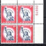 STAMPS USA-Statue of Liberty  11c, block of 4, 1961-**