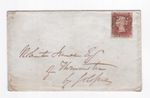 1842 QV FOUR MARGIN 1d PENNY RED STAMP EDINBURGH MX MALTESE CROSS ON COVER